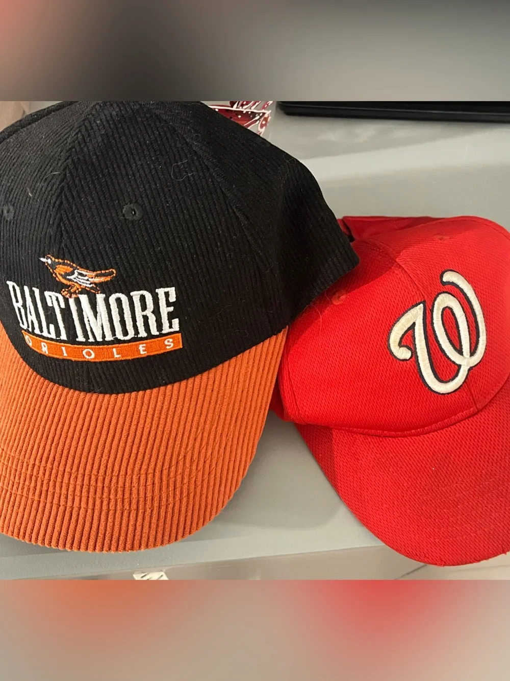 Baltimore Orioles vs Washington Nationals MLB Kids Caps -